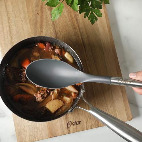 Oster Chadswyck 13.8” Cooking Spoon, Heat Resistant Silicone Head, Safe for Nonstick Cookware, Dishwasher Safe - color: Chadswyck (13.8" Spoon)