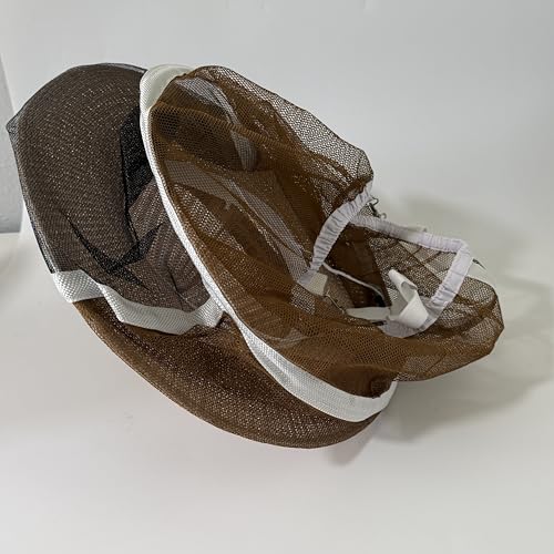 Beekeeper Cowboy Hat with Protective Bee Veil, Beekeeping Head Protection, Straw Style