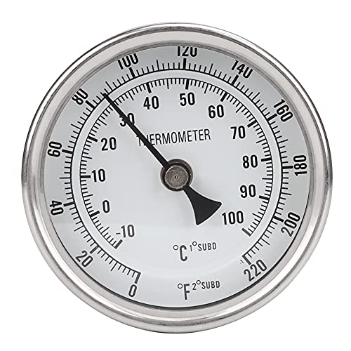 1 2 NPT Stainless Steel Dial Thermometer 1 2 NPT Homebrew Kettle Thermometer Weldless with O Rings 0 to 220F Kettle Stainless Steel Brew Pot