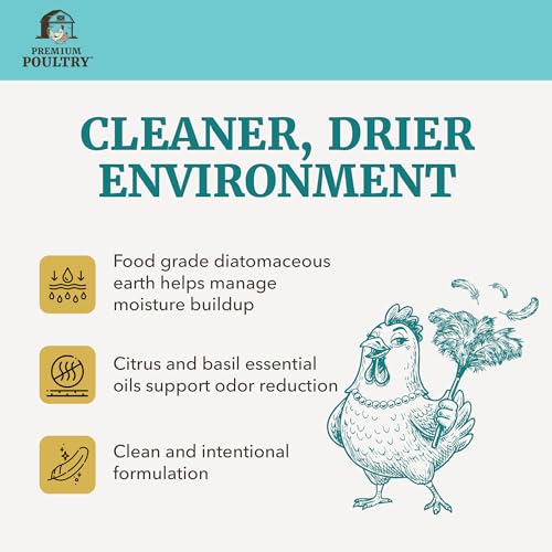 2 Pack Coop Fresh Chicken Coop Deodorizer & Coop Refresher, 25 lb, Natural Odor Eliminator w/ Food Grade Diatomaceous Earth, Moisture Absorber, Fly Control Support & Deep Litter Bedding Treatment