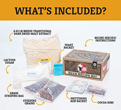 Craft a Brew - Beer Recipe Kit - Chocolate Milk Stout - Home Brewing Ingredient Refill - Beer Making Supplies - Includes Hops, Yeast, Malts, Extracts - 5 Gallons - color: Chocolate Milk Stout