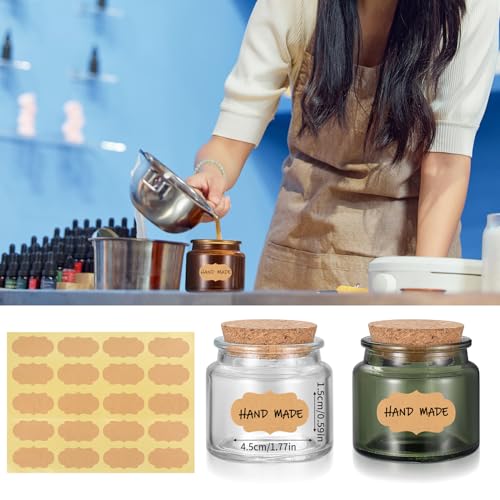 NPFVKSA Candle Making Kit, 120 Candle Wicks, 480ml Wax Melting Pot, 120 Wick Stickers,3 Candle Jars,2Candle Wick Holders,Candle Making Kit for Adults