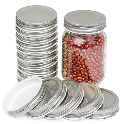 50Pcs 2.75inch Mason Jar Lids Regular Mouth,Lids Leak Proof Secure Mason Storage Solid Caps, 100% Fit & Airtight for Regular Mouth Mason Jars Yogurt Iidss,Canning lidss - color: 2.75 inch
