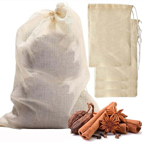 MyLifeUNIT Soup Bags, Cotton Mesh Bag for Cooking, 16" x 20", Set of 4 - size: 16 x 20 Inch