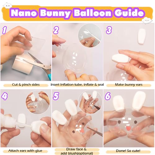 FUNSHOWCASE Nano Tape Bubble Kit with Clay, Marker, 6-Design Guide Squishy Maker Set - color: Nano Tape Bubble