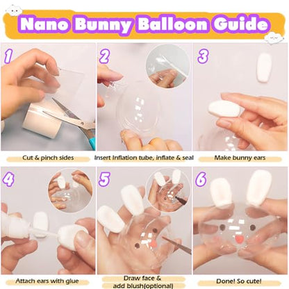 FUNSHOWCASE Nano Tape Bubble Kit with Clay, Marker, 6-Design Guide Squishy Maker Set - color: Nano Tape Bubble