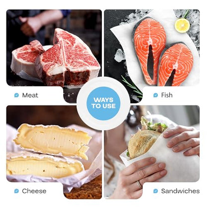 Freezer Paper Roll 36" x 13200" (1100 feet) - USA-made Large White Paper for Freezing Food, Meat & Fish - Freezer Material with Special Coating-Strong Barrier Against Air and Moisture by IDL Packaging - color: White, size: 36" X 1100 Feet, 1 Roll