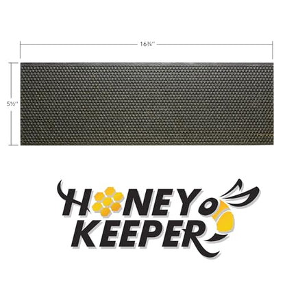 Honey Keeper 6" Bee Frame Foundations - Beeswax Coated Black Foundation Sheets for Medium Super Beehives, 10 Pack