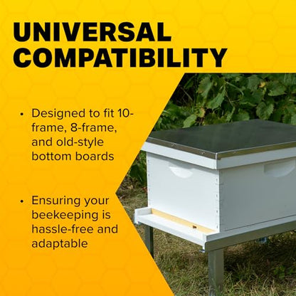 Mann Lake Universal, Collapsible Metal Hive Stand, Adjustable for 10-Frame, 8-Frame, and Old Style Bottom Boards, Elevates Hive to 8 Inches for Comfortable Beekeeping