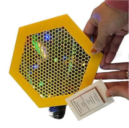 4pcs Floating Bee Island-Bee Waterer Hexagonal Insect Drinking Tray Acrylic Beekeeping Setups Luring Insects Catcher Cups | Yellow - color: Yellow
