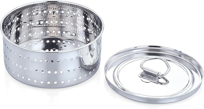 Stainless Steel Round Paneer Maker Press, 450ml Cheese Mold with Perforated Design, Kitchen Tool for Homemade Cheese - Round Shape