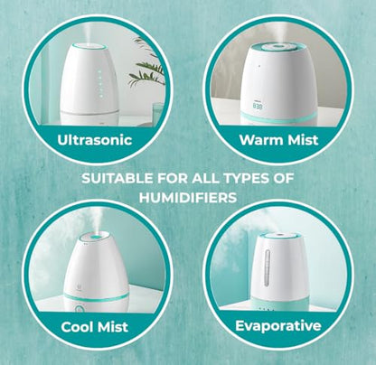 Skyis Humidifier Cleaning Tablets & Descaler 24 Pack, Removes Hard Water Scale, Mineral Deposits, White Dust, Demineralization Cleaner for Levoit, Vicks, Dyson, Dreo Humidifiers