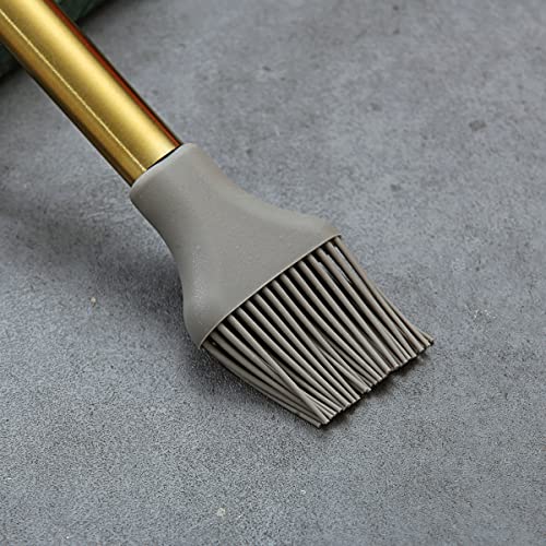Gold Basting Brush, Berglander Non-stick Silicone Kitchen Brush For Cooking With Titanium Gold Plating Handle, Barbeque Brush, Pastry Brush, BBQ Brush, Dishwasher Safe, Easy to Clean - style: l. Brush
