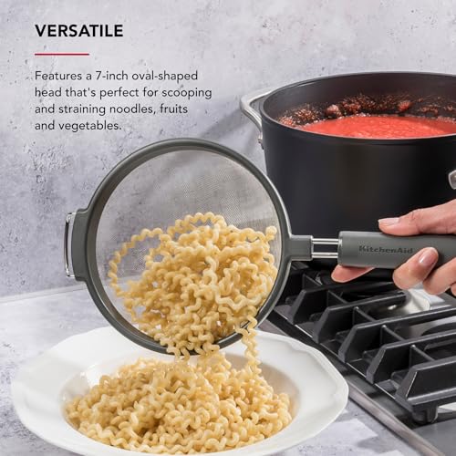 KitchenAid Stainless Steel Strainer - color: Charcoal Gray