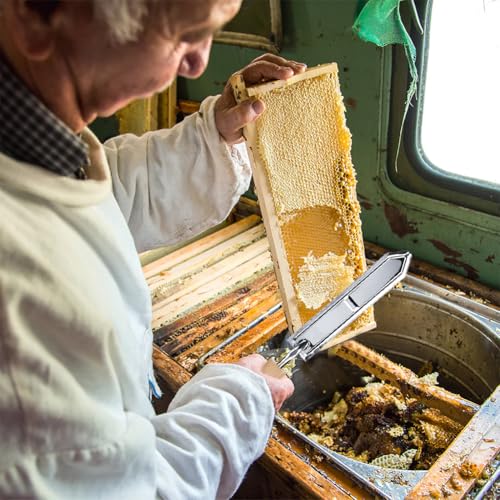 Joyzan Electric Beekeeping Knife, Stainless Steel Serrated Uncapping Cutter | Beekeeper Equipment Bee Keeper Hive Tool Honey Wax Heating Scraper Harvesting Extracting Extractor Apicultura Supplies