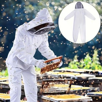 Bee Suit, Full Body Beekeeper Costume Nylon Beekeeping Protective Clothing with Ventilated for Beekeeper