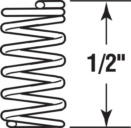 Prime-Line SP 9700 Compression Spring, Spring Steel Construction, Nickel-Plated Finish, 0.035 GA x 1/4 In. x 1/2 In. (6 Pack) - color: Nickel, size: 1/4 in. x 1/4 in.