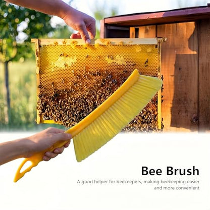 Beekeeping Brush for Beekeepers Bee Hive Supplies: Bee Brush with Soft Fibers Plastic Handle Beehive Cleaning Tool Bee Removal Beekeeping Equipment