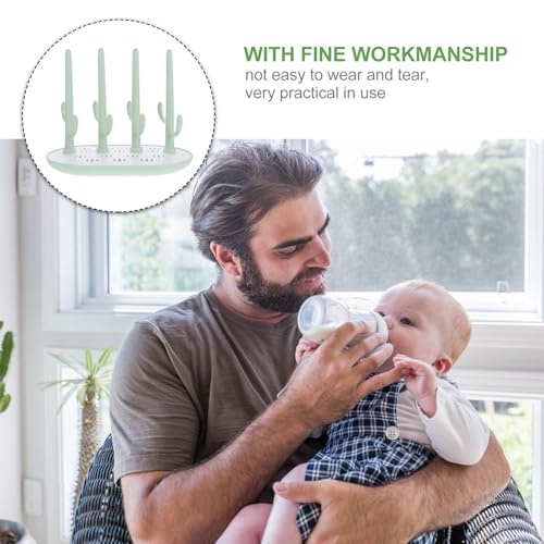 Abaodam Bottle Drying Rack Tree-Shaped Abs Plastic Milk Bottle Hanger Draining Organizer for Pacifiers Feeder Cups Space-Saving Countertop Storage
