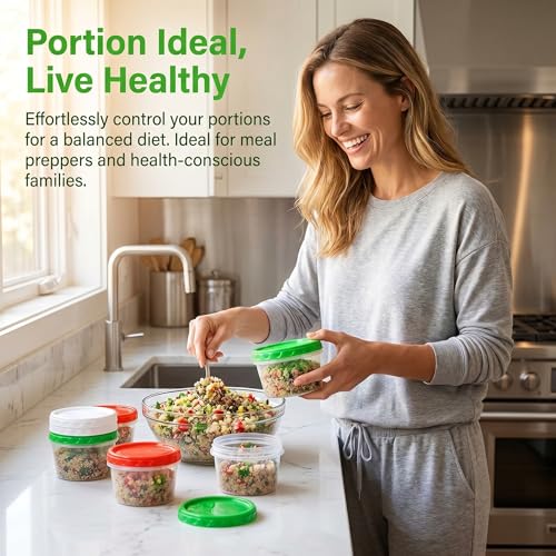 EONJOE 16oz Plastic Freezer Food Soup Containers with Lids, 2 Cup, 12pcs | Airtight & BPA-free for fresh food. Dishwasher/freezer safe, perfect for soup meal prep, portion control,snacks on-the-go - size: 16oz