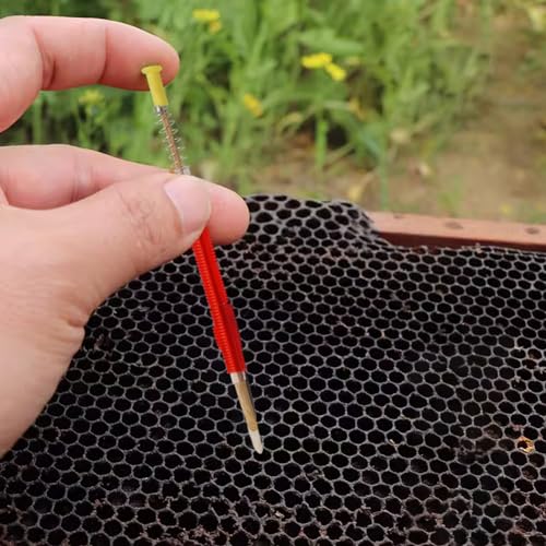 Beekeeping Moving Grafting Needle Tool 15PCS Shift Needle Bee Beekeeper Hive Queen Larva Hive Feeding Tools Apiculture Supplies (Yellow) - color: Yellow