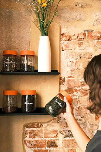 Le Parfait Eco-Friendly Zero Waste Wide Mouth Glass Jar with Airtight Screw Top Lid - Reusable French Storage Jar for Food, Soup, Flour, Sugar, Canning & Baking (3L/96oz, 1 Pack, Gold 2-Piece Lid) - color: 3L-Gold (Single)