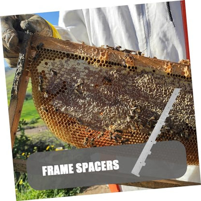 MERRYHAPY 2pcs Metal Beehive Frame Spacers Durable Beekeeping Tool for Hive Management Prevents Frame Rotation and Shaking Easy to Use and Install for Beekeepers