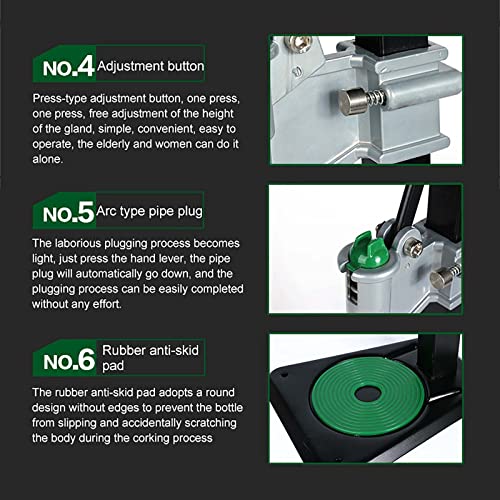 Manual Beer Bottle Capping Machine, Bench Bottle Capper, Multi-Purpose Bottle Cap Sealing Capper Tool, Capping Machine, 10pcs/min,