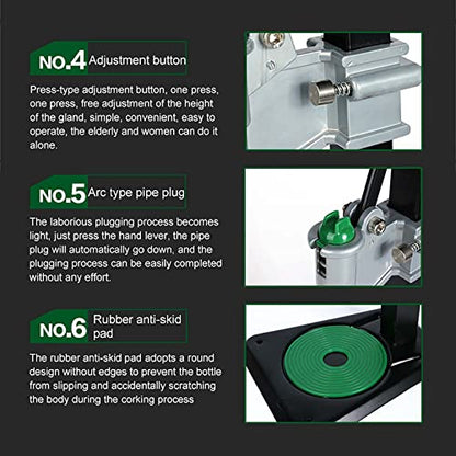 Manual Beer Bottle Capping Machine, Bench Bottle Capper, Multi-Purpose Bottle Cap Sealing Capper Tool, Capping Machine, 10pcs/min,