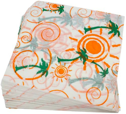 MADE IN USA 1,000 Sheets of Grease-Resistant Food Grade Waxed Kraft Deli Tissue Paper, 12" X 12" (Tropical Print) - color: Tropical Print