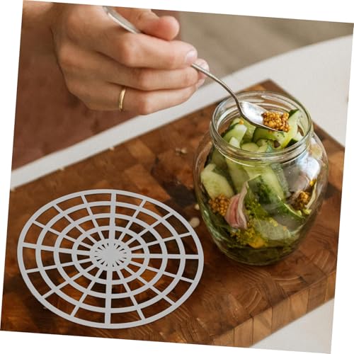 ABOOFAN 5pcs Fermenting Weights Press Rack for Pickling Vegetables Compact Canning Tool Enhances Flavor Absorption Efficiently for Home and Outdoor Use
