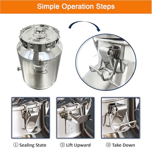125L Stainless Steel Fermentation Tank with Faucet, 304 Food-Grade Brewing Bucket, 33-Gallon Capacity for Beer, Wine, Yogurt, Multiple Purpose Fermentor & Food Storage Tank for Home Brewing