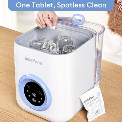 MOMFANN 150 Professional Deep Cleaning Detergent Tablets for All Baby Bottle Washers, Washer Tablets for Bottle Washer and Sterilizer and Dryer, Easy to Use - size: 150Pcs
