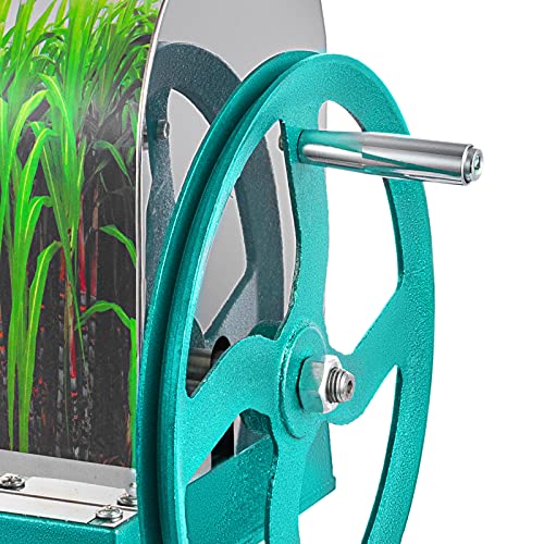 SmarketBuy Manual Sugar Cane Juicer, Commercial Sugar Cane Press Stainless Steel 3 Rollers 2.5" Inlet 110Lbs Output Capacity per Hour Sugarcane Extractor