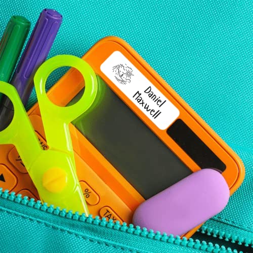 Custom Waterproof Dishwasher Safe Kid Name Labels for Daycare(128 Pack), Camp, School Supply, Baby Bottles, Lunch Boxes and Cups, Travel. Cute Personalized Design Name Stickers (Pattern 13) - color: Pattern 13