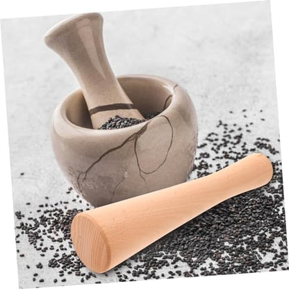 Toyvian Wooden Pickle Stick Fermentation Tamper Mortar Pestle Food Masher Tool