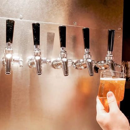 Beer Flow Control Tap, Stainless Steel Core, Adjustable Flow Control Tap for Home Brew or Commercial Keg, Forward Sealing with No Leaks