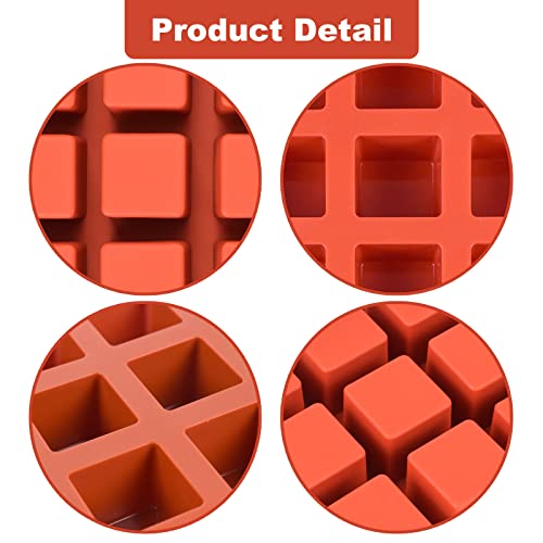 2 Pack Square Silicone Mold, Candy Chocolate Mousse Cake Baking Mold Dessert Molds for Soap,Ice cream,Truffle,Brownie