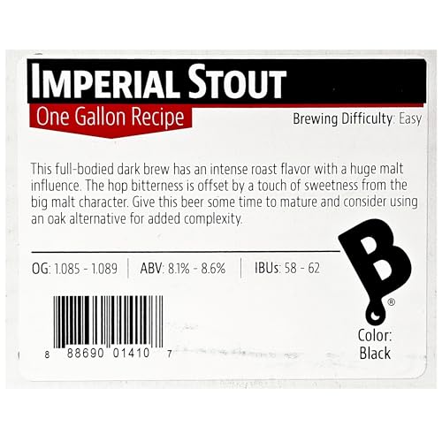 Brewer's Best One Gallon Home Brew Beer Ingredient Kit (Imperial Stout)
