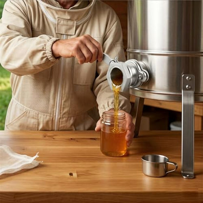 Honey Gate, Stainless Steel Honey Gate Valve for Extractor - 304 Extractor Valve with Leak-Proof Seal for Precise Control, Beekeeping Tool