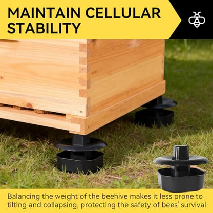 4 Sets/16Pcs Beehive Stands, Ant-Proof Beehive Feet Stands, Plastic Beehive Base for Outdoor Beekeeping Operations