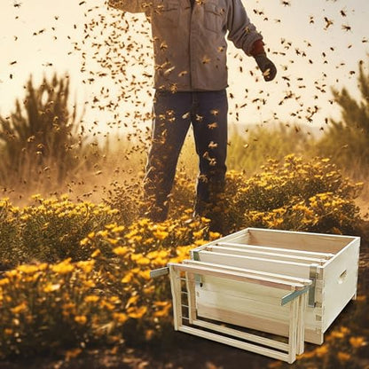 Beehive Frame Holder, 2PCS Stainless Steel Bee Hive Stand, 5 Full Frame Capacity Bee Holder, Beekeeping Supplies for Beekeeper Hive Stand Beekeeping Supplies Beehive