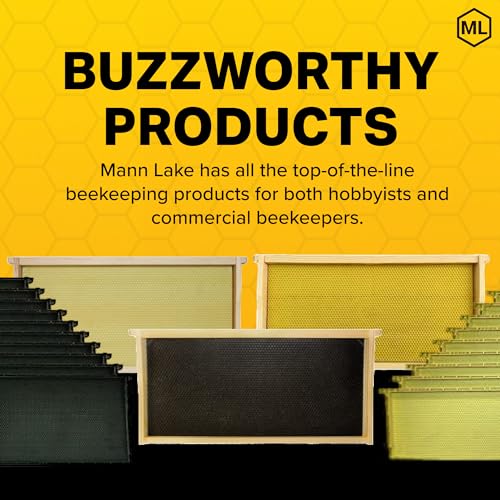Mann Lake Premium Beekeeping Frames, All-in-One Frame & Foundation, Natural Beeswax Coating, Universal Fit, BPA & BPS Free, 9 1/8 Inches, Black, 10-Pack - color: Black