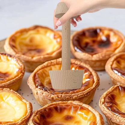 Wooden Tart Tamper,Double Side Pastry Dough Egg Tarts Pastry Tools DIY Cake Pastry Tools for Making Egg Tart, Pasta, Cheesecakes Dessert Kitchen Baking Tools (Model 4) - color: Model 4