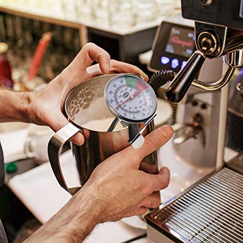 Brannan Frothy Milk Thermometer for Steaming Milk with 125 mm Stainless Steel Probe and Clip Barista Coffee Great for Frothing