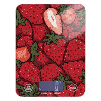 Food Scale Kitchen Scale for Baking Cooking Digital Food Weighing Measuring Scale Small Waterproof Electric Food Scale Cartoon Red Strawberry - color: Cartoon Red Strawberry