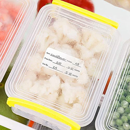 500 Dissolvable Food Prep Labels 1" x 2" Restaurant Quality Food Stickers/Meal Prep Leftovers Containers Organization/Made in The USA - size: Dissolvable 1” x 2”