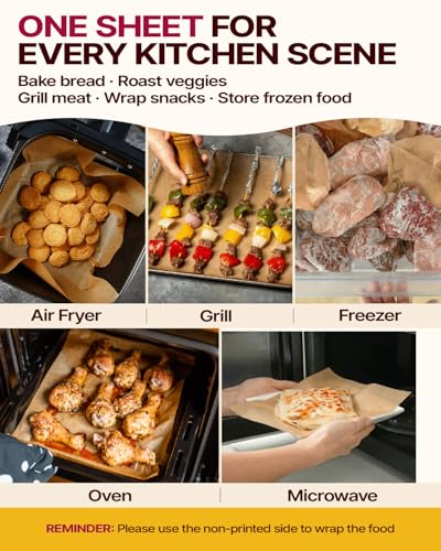 Katbite 200Pcs 12x16 In Unbleached Parchment Paper for Baking, Precut Parchment Paper Sheets, Heavy Duty Flat Baking Paper, Half Sheet Baking Sheets for Baking Cookies, Cooking, Air Fryer, Oven - color: 12"x16"-200