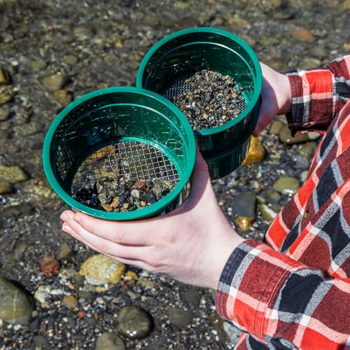 ASR Outdoor Gold Rush Sifting Classifier Sieve Mini 6 Inch Prospect Pan 10 Holes per Sq Inch - size: 10 Holes per Square Inch