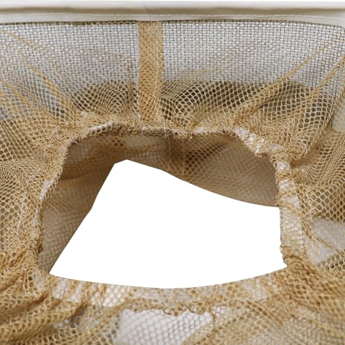 Square Folding Veil with String Veil Only, Hat Sold Separately Beekeeping Equipment Yellow